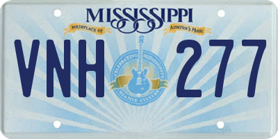 MS license plate VNH277