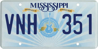 MS license plate VNH351