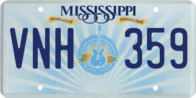 MS license plate VNH359
