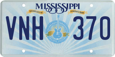 MS license plate VNH370