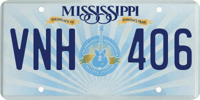 MS license plate VNH406