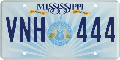 MS license plate VNH444