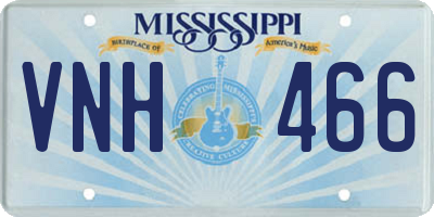 MS license plate VNH466