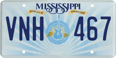 MS license plate VNH467