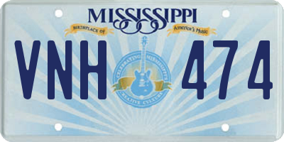 MS license plate VNH474