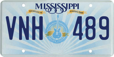 MS license plate VNH489