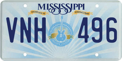 MS license plate VNH496