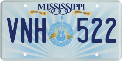 MS license plate VNH522