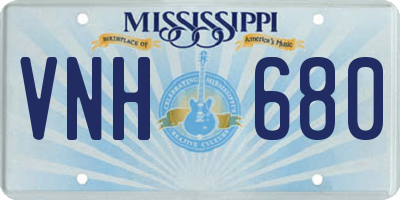 MS license plate VNH680