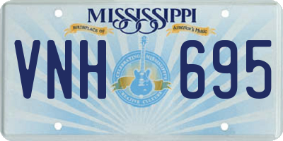 MS license plate VNH695