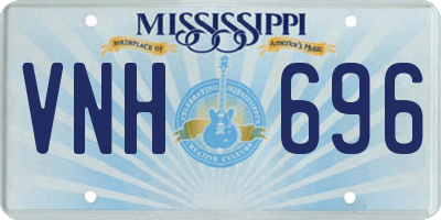 MS license plate VNH696
