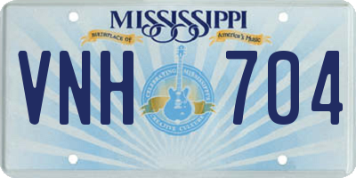 MS license plate VNH704