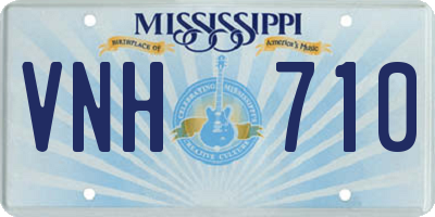 MS license plate VNH710