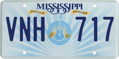 MS license plate VNH717