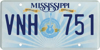 MS license plate VNH751