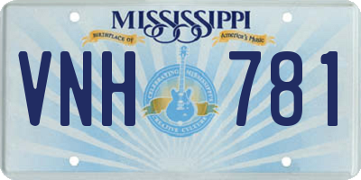 MS license plate VNH781