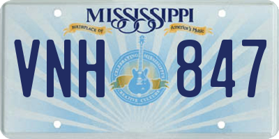 MS license plate VNH847