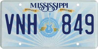 MS license plate VNH849