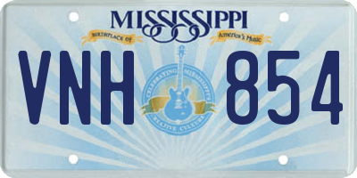 MS license plate VNH854
