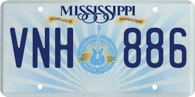 MS license plate VNH886