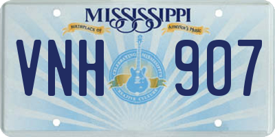 MS license plate VNH907