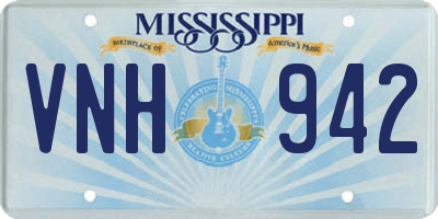 MS license plate VNH942