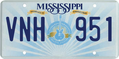 MS license plate VNH951