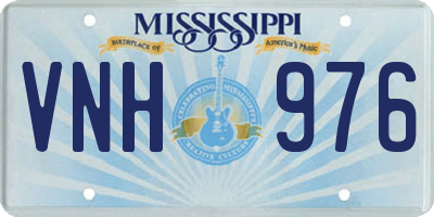 MS license plate VNH976