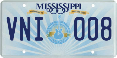 MS license plate VNI008