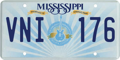 MS license plate VNI176