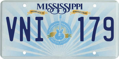 MS license plate VNI179