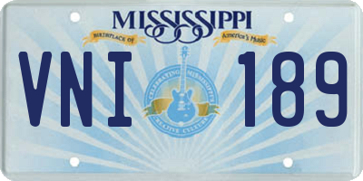 MS license plate VNI189