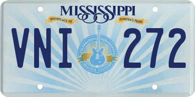MS license plate VNI272