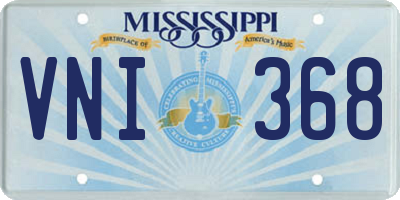 MS license plate VNI368