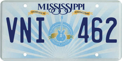 MS license plate VNI462