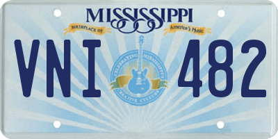 MS license plate VNI482