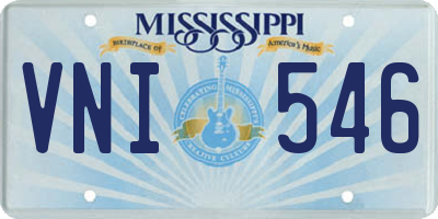 MS license plate VNI546