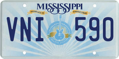 MS license plate VNI590