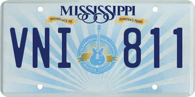 MS license plate VNI811