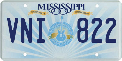 MS license plate VNI822