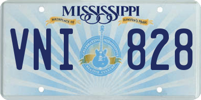 MS license plate VNI828
