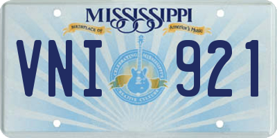 MS license plate VNI921