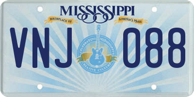 MS license plate VNJ088
