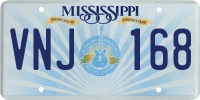 MS license plate VNJ168