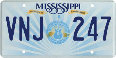 MS license plate VNJ247