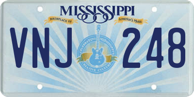 MS license plate VNJ248