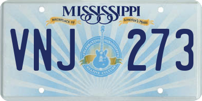 MS license plate VNJ273