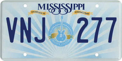 MS license plate VNJ277