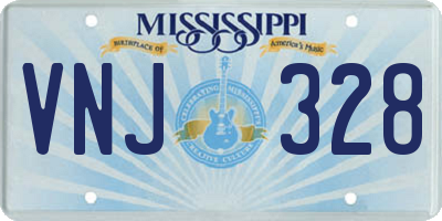MS license plate VNJ328