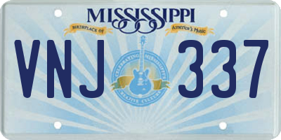 MS license plate VNJ337